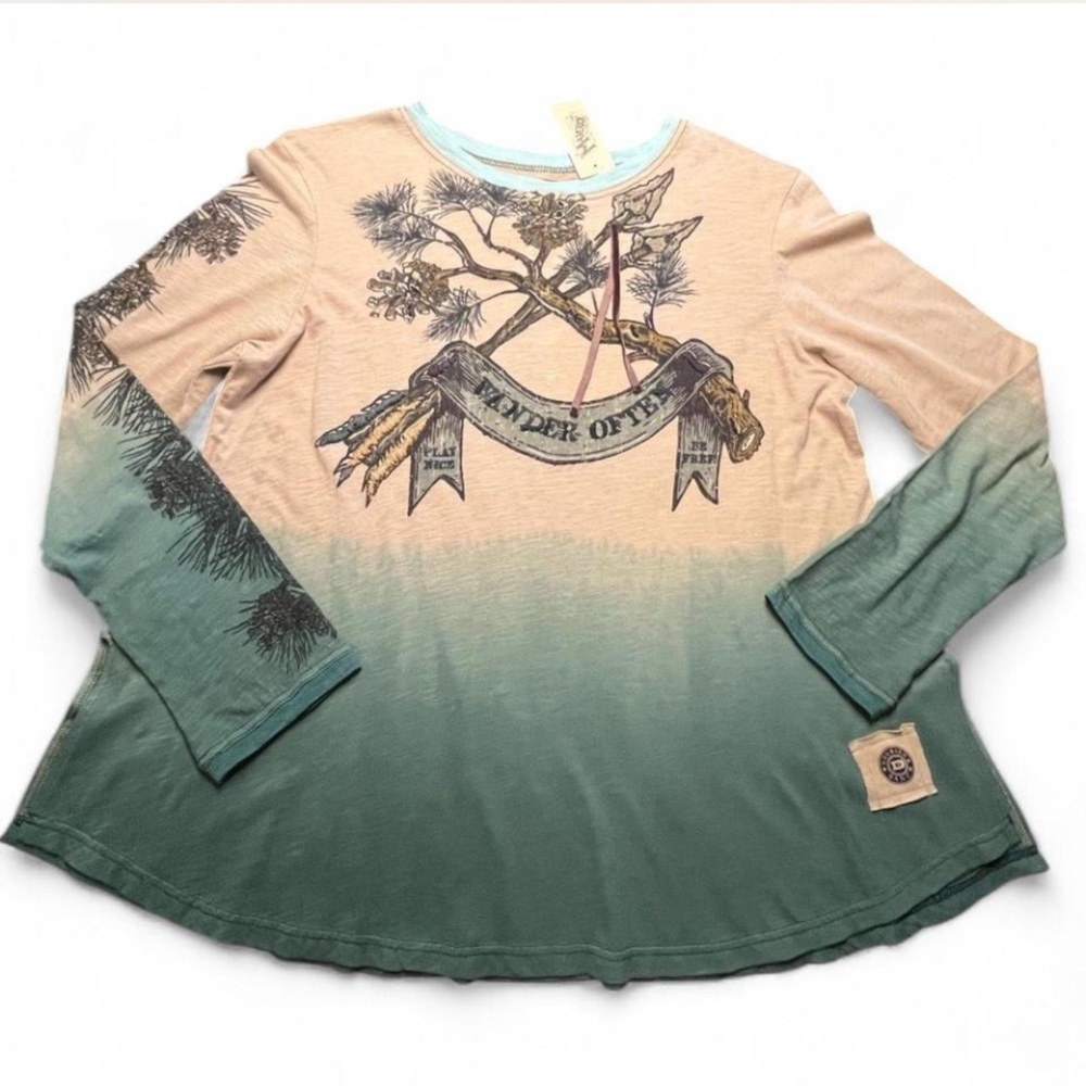 💥SOLD💥Double D Ranch Wander Often Putty Long-sleeve Top, XL